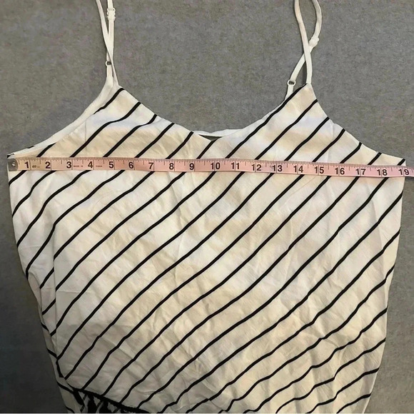 NWT PPLA Dottie Black and White Striped High-Low Top size L - Picture 6 of 10